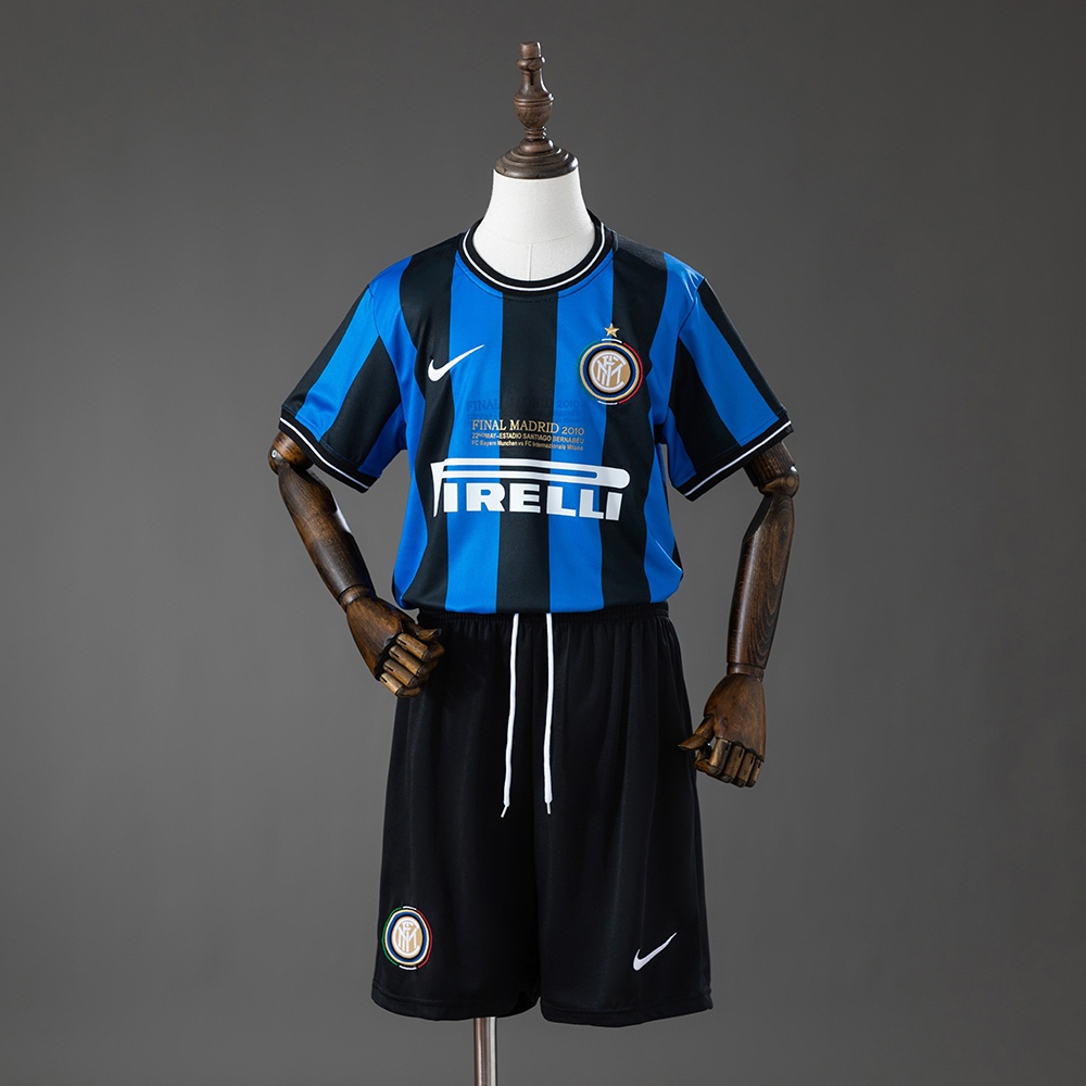 JER-10311_1 Inter Milan 09/10 Home Retro Kids Kit Jersey - 图片 1