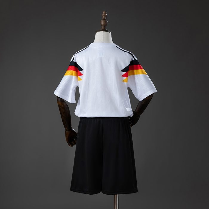 Germany 1990 Home Retro Kids Kit Jersey - 图片 2