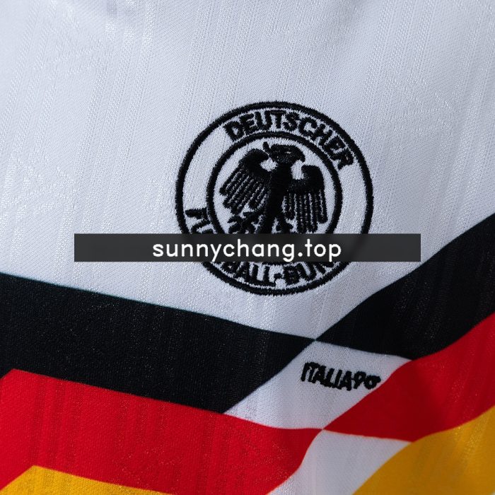 Germany 1990 Home Retro Kids Kit Jersey - 图片 7