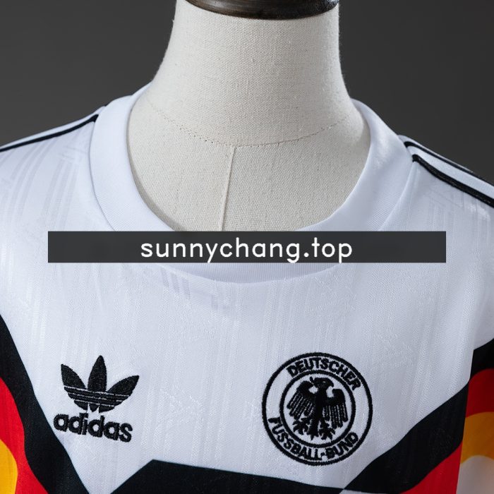 Germany 1990 Home Retro Kids Kit Jersey - 图片 8