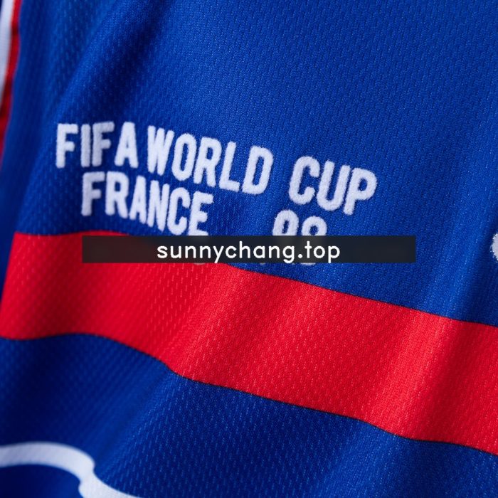 France 1998 Home Retro Kids Kit Jersey - 图片 6