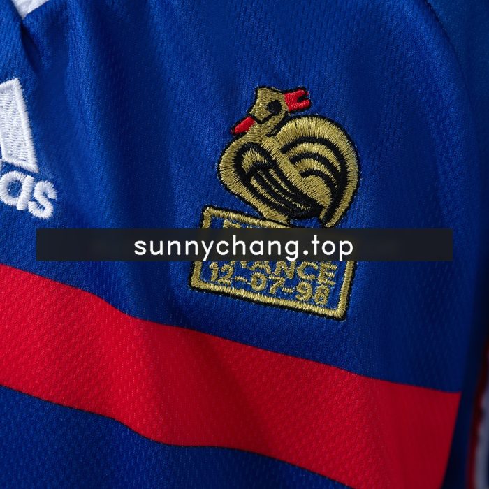 France 1998 Home Retro Kids Kit Jersey - 图片 7