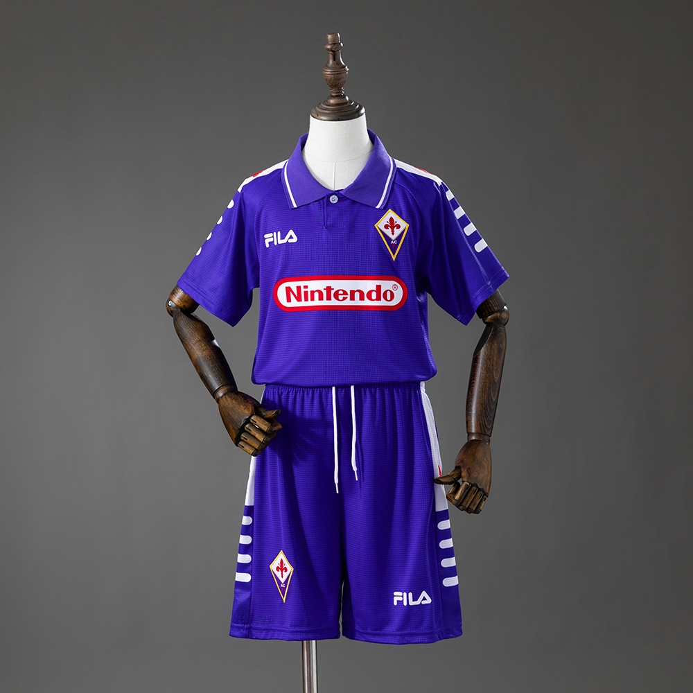 JER-10317_1 Fiorentina 98/99 Home Retro Kids Kit Jersey - 图片 1