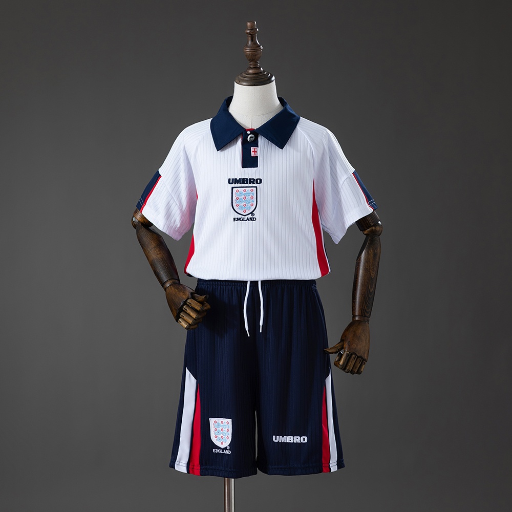 JER-10318_1 England 1998 Home Retro Kids Kit Jersey - 图片 1