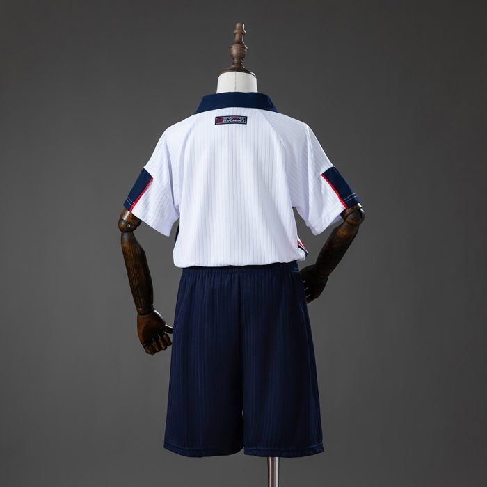 England 1998 Home Retro Kids Kit Jersey - 图片 2