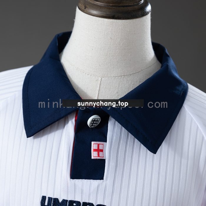 England 1998 Home Retro Kids Kit Jersey - 图片 7