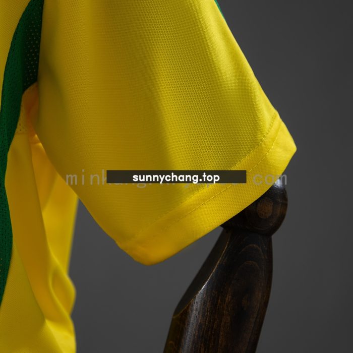 Brazil 2002 Home Retro Kids Kit Jersey - 图片 5