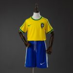 Brazil 1998 Home Retro Kids Kit Jersey