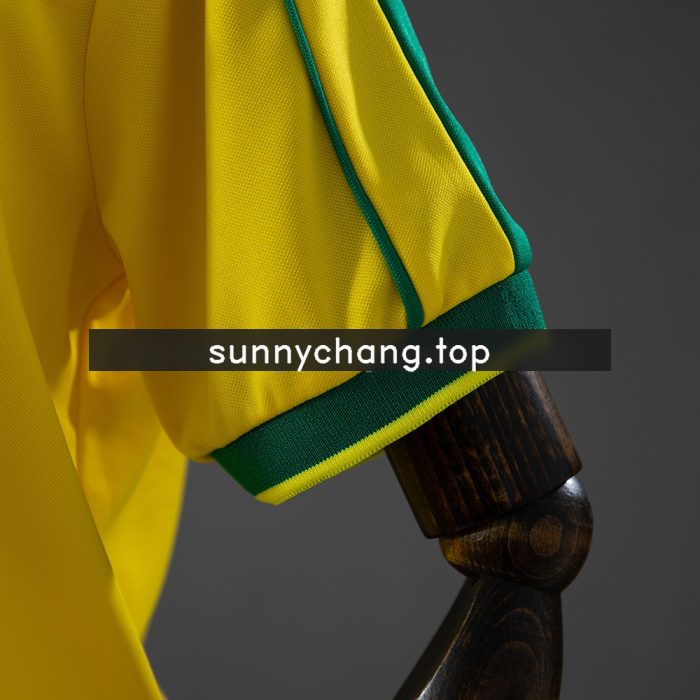 Brazil 1998 Home Retro Kids Kit Jersey - 图片 5