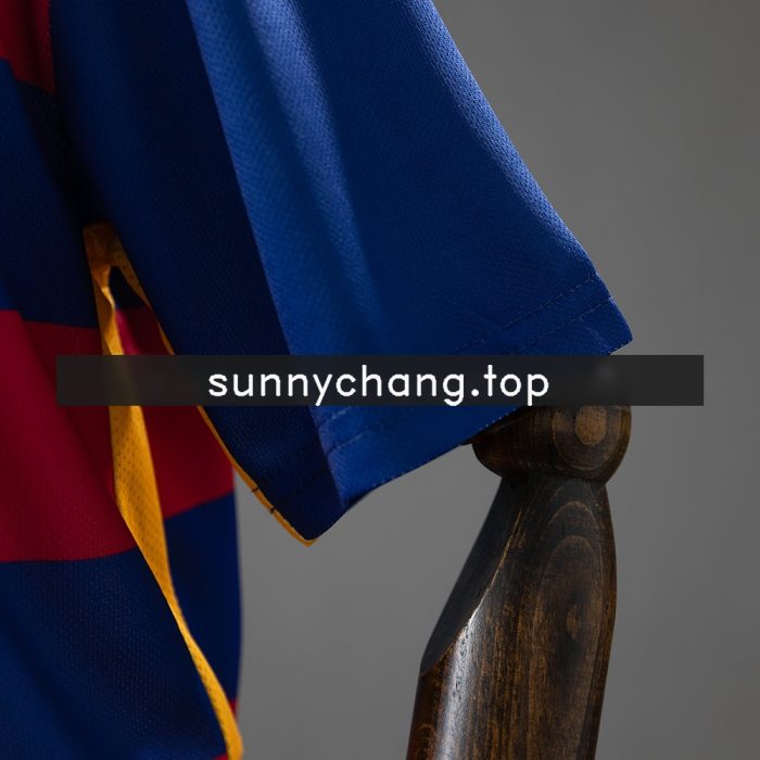 Barcelona 15/16 Home Retro Kids Kit Jersey - 图片 5