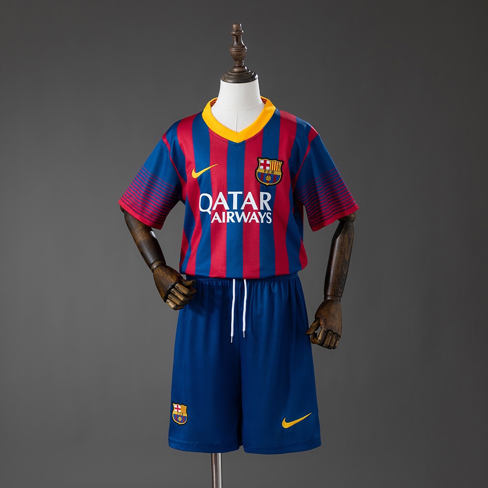 JER-10325_1 Barcelona 13/14 Home Retro Kids Kit Jersey - 图片 1