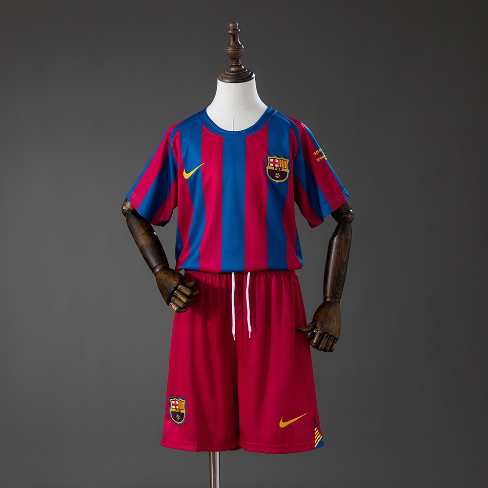 JER-10327_1 Barcelona 05/06 Home Retro Kids Kit Jersey - 图片 1
