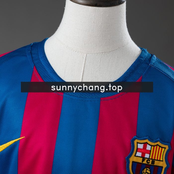 Barcelona 05/06 Home Retro Kids Kit Jersey - 图片 8