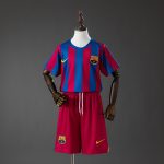 Barcelona 05/06 Home Retro Kids Kit Jersey