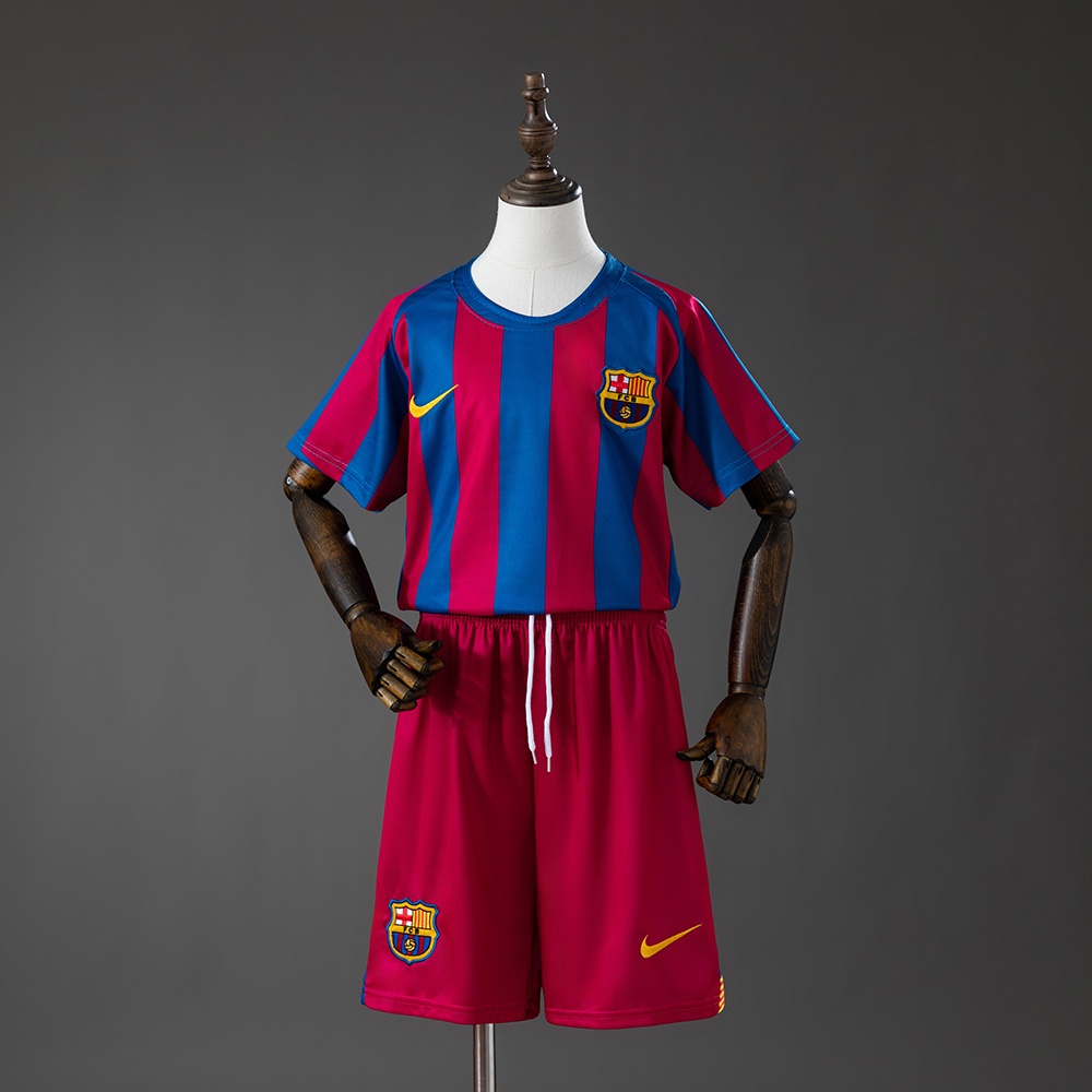 JER-10328_1 Barcelona 05/06 Home Retro Kids Kit Jersey - 图片 1