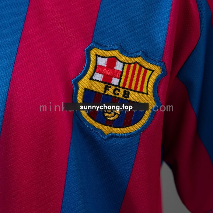 Barcelona 05/06 Home Retro Kids Kit Jersey - 图片 7