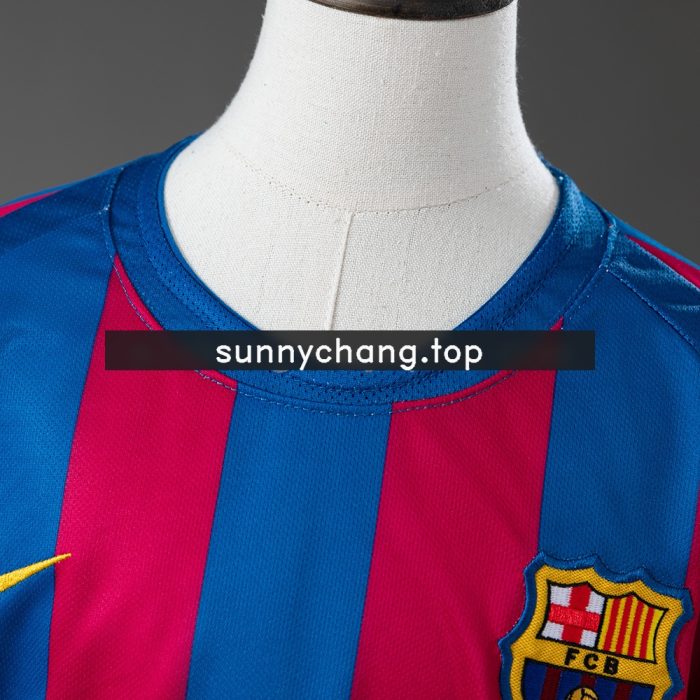 Barcelona 05/06 Home Retro Kids Kit Jersey - 图片 8