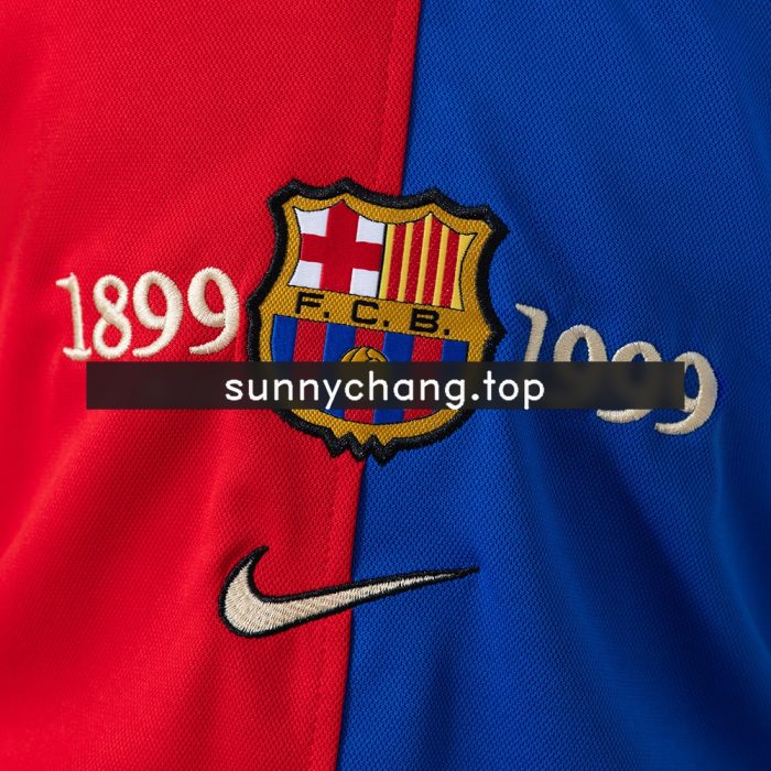 Barcelona 100th Anniversary Retro Kids Kit Jersey - 图片 6
