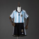 Argentina 1998 Home Retro Kids Kit Jersey