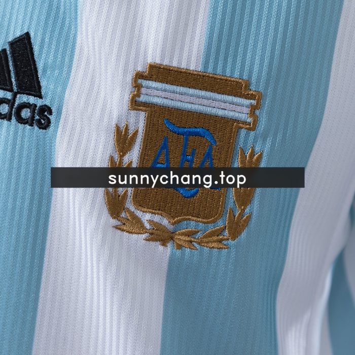 Argentina 1998 Home Retro Kids Kit Jersey - 图片 6