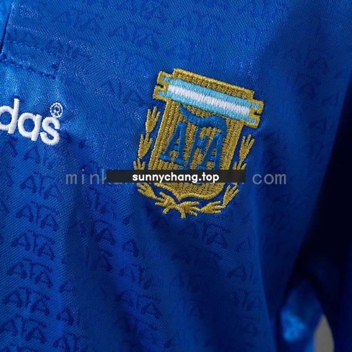 Argentina 1994 Away Retro Kids Kit Jersey - 图片 6