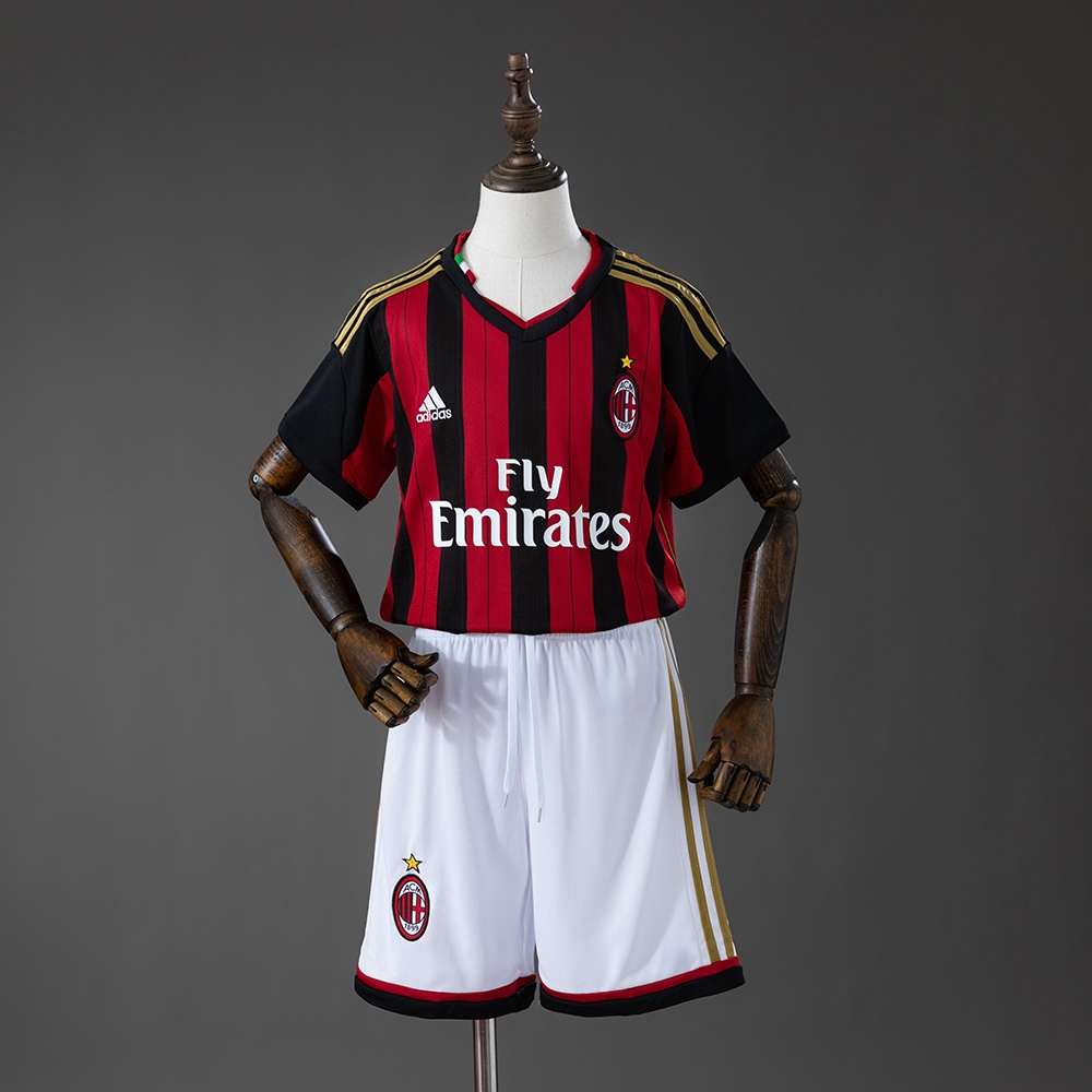 JER-10333_1 AC Milan 13/14 Home Retro Kids Kit Jersey - 图片 1