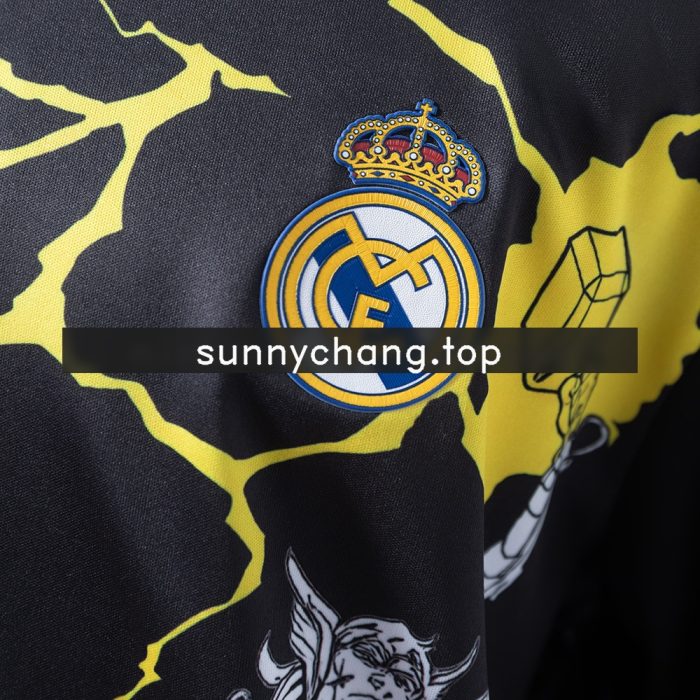 Real Madrid 25/26 Avengers Pre-Match Black Kids Kit Jersey - 图片 8
