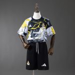 Real Madrid 25/26 Avengers Pre-Match Black and White Kids Kit