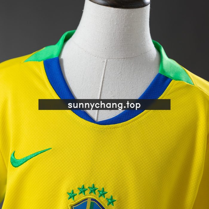 Brazil 2025 Home Kids Kit Jersey - 图片 8
