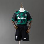 Sporting Lisbon 25/26 Kids Kit Alternative Jersey Black