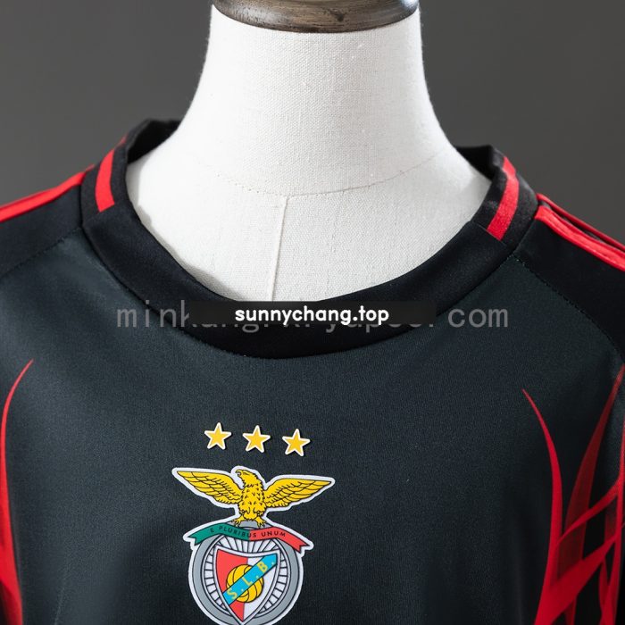 Benfica 25/26 Kids Kit Black Training Jersey - 图片 7