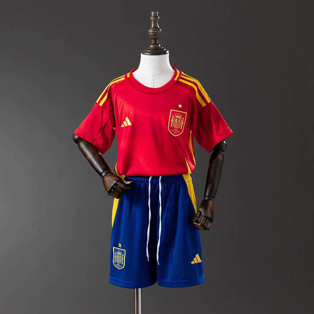 JER-10527_1 Spain 2024 Home Full Kids Kit Jersey - 图片 1