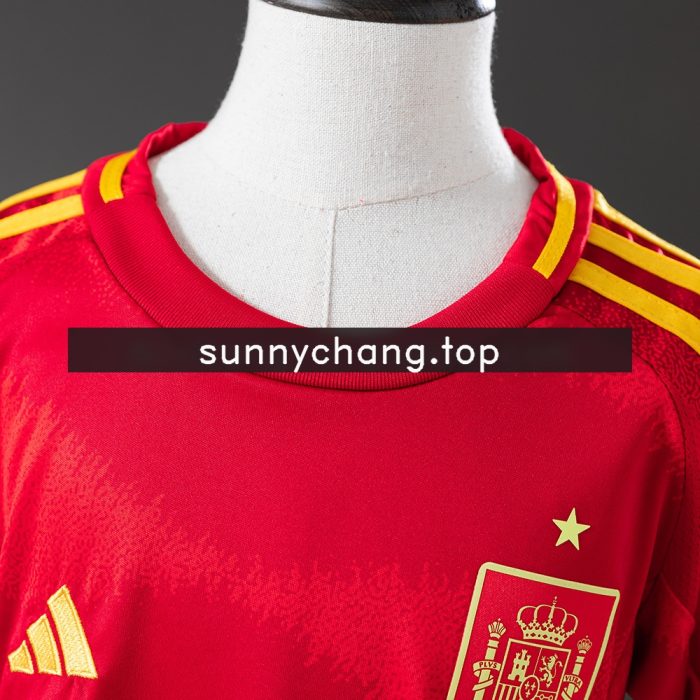 Spain 2024 Home Full Kids Kit Jersey - 图片 7