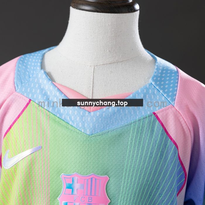 Barcelona 25/26 Concept Edition Green Kids Kit Jersey - 图片 8