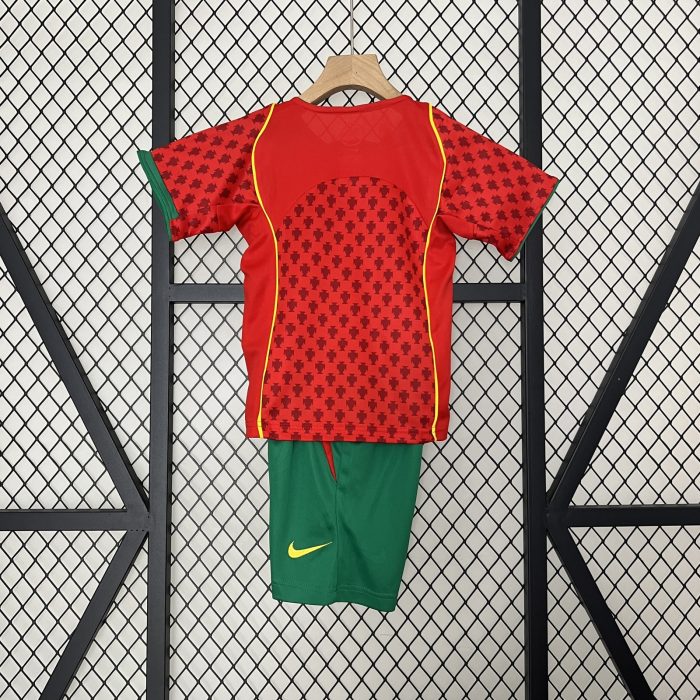 Portugal 2004 Home Kids Jersey - 图片 3