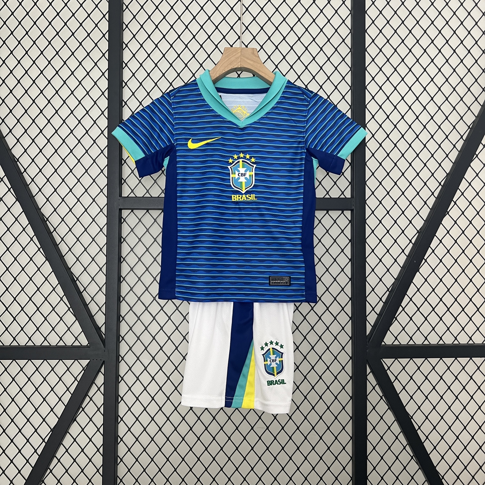 JER-10736_1 Brazil Away Kids Jersey 2024 - 图片 1