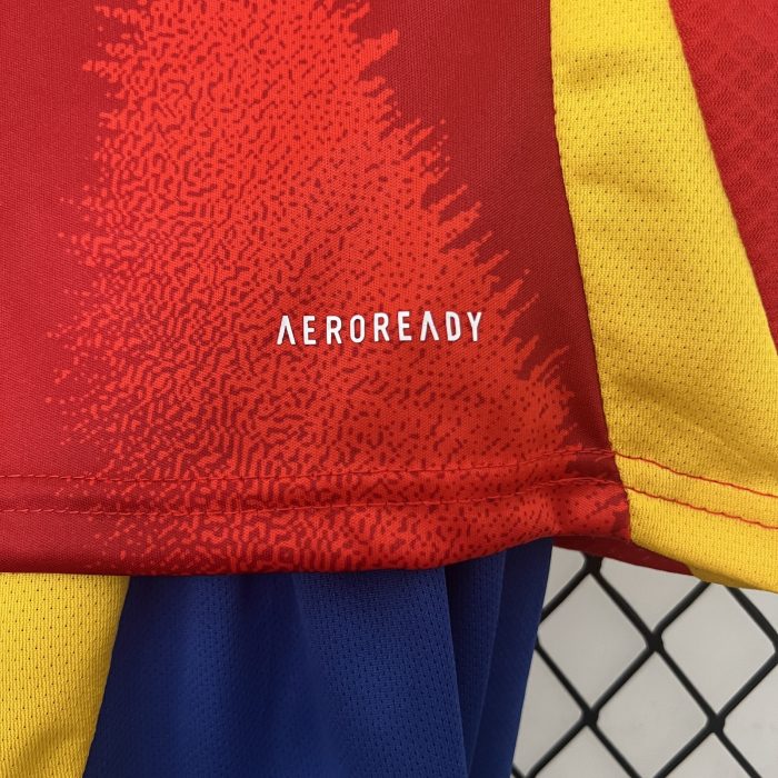 2024 Kids Spain Home Jersey - 图片 2