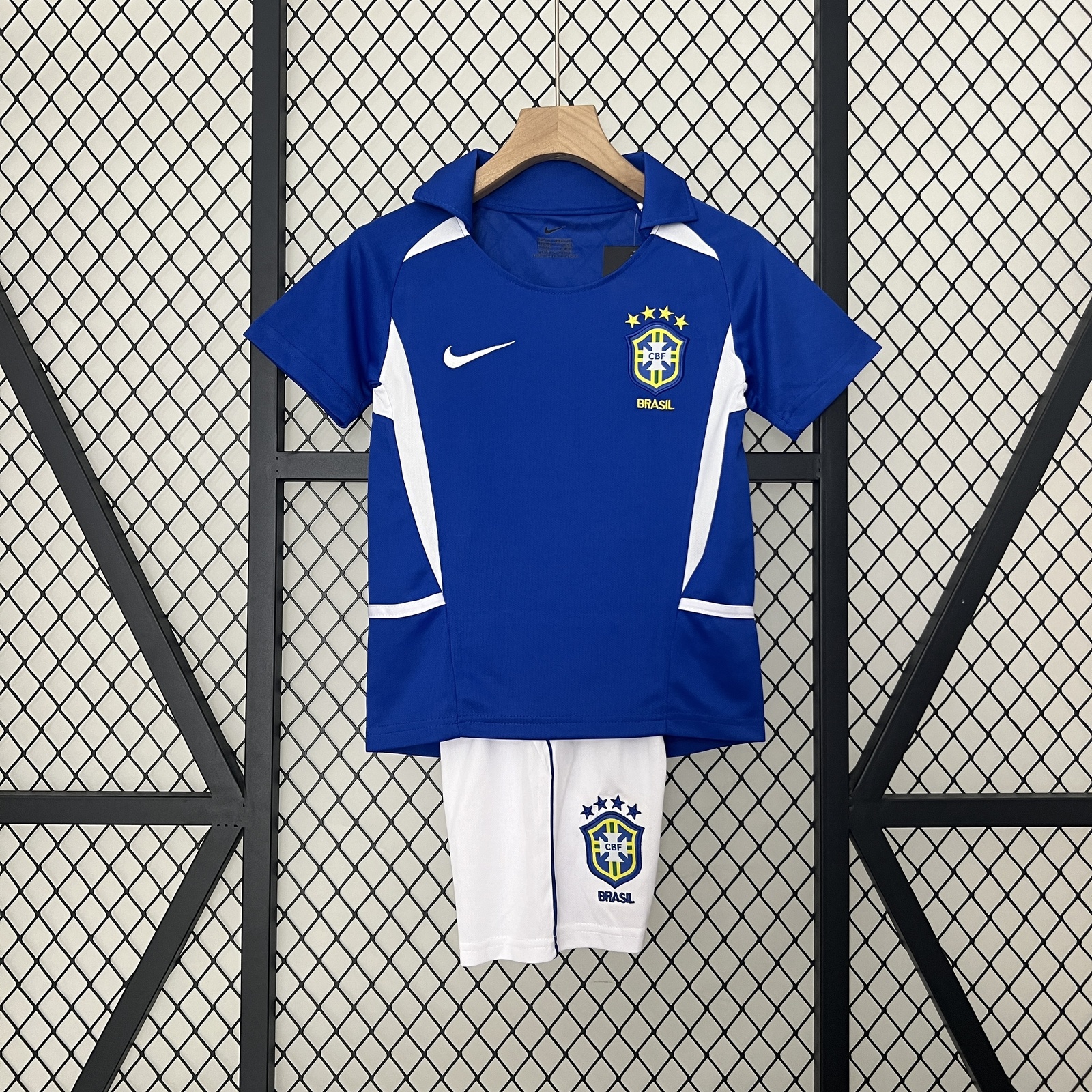 JER-10741_1 Brazil 2002 Away Kids Jersey - 图片 1