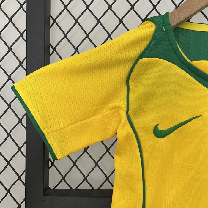 Brazil 2004 Home Kids Jersey - 图片 2