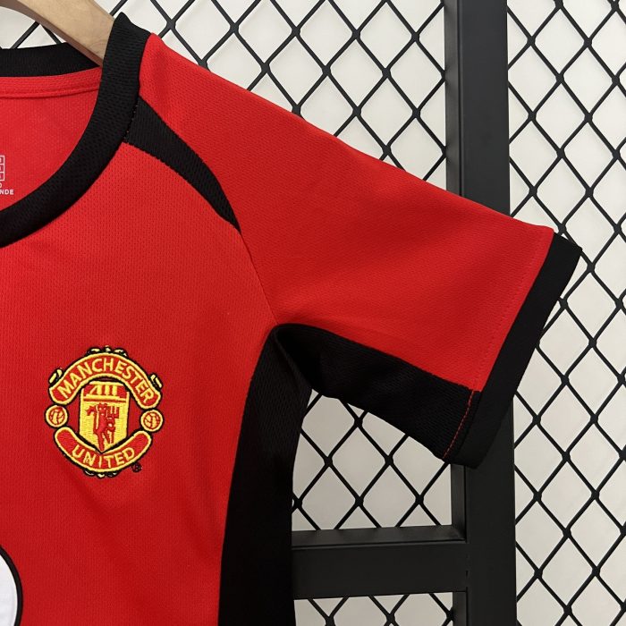 Kids Manchester United 2002-2004 Home Kit - 图片 8