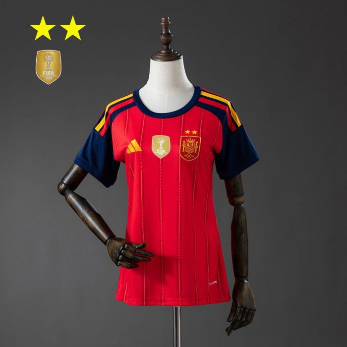 Spain 2026 Women's Home 2-Star Champion Edition Jersey - 图片 3