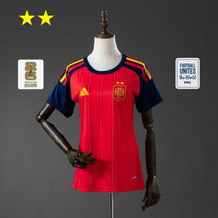 Spain 2026 Women's Home 2-Star Champion Edition Jersey - 图片 4