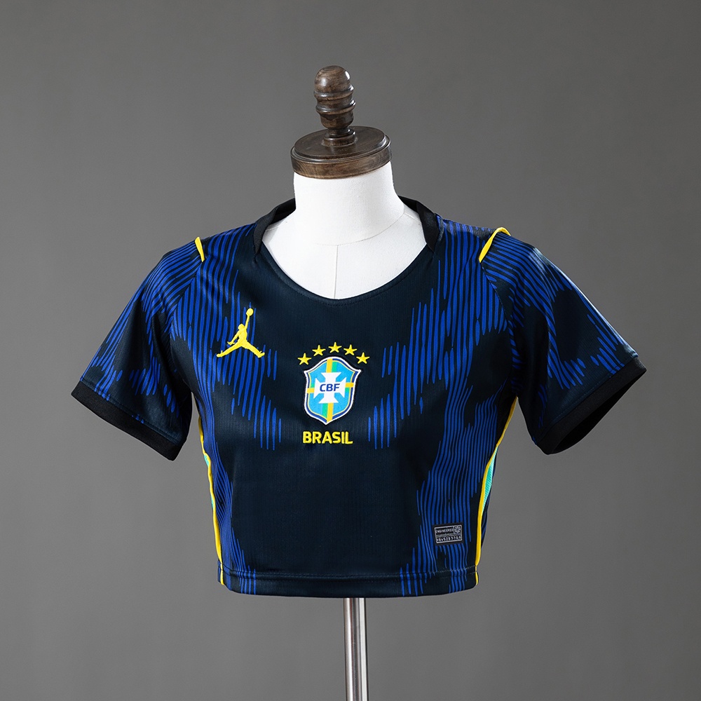 JER-10788_1 Brazil 2026 Home Women's Crop Top - 图片 1