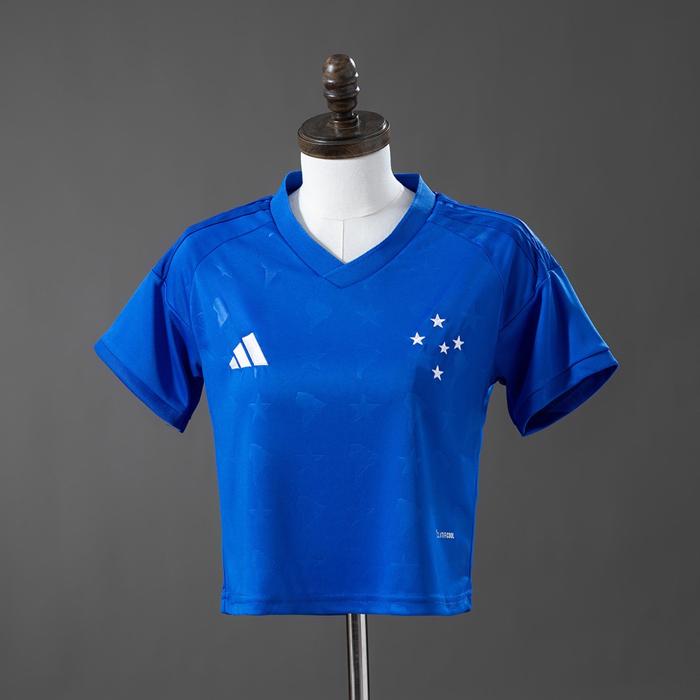 JER-10823_1 Cruzeiro 26/27 Home Women's Crop Top - 图片 1