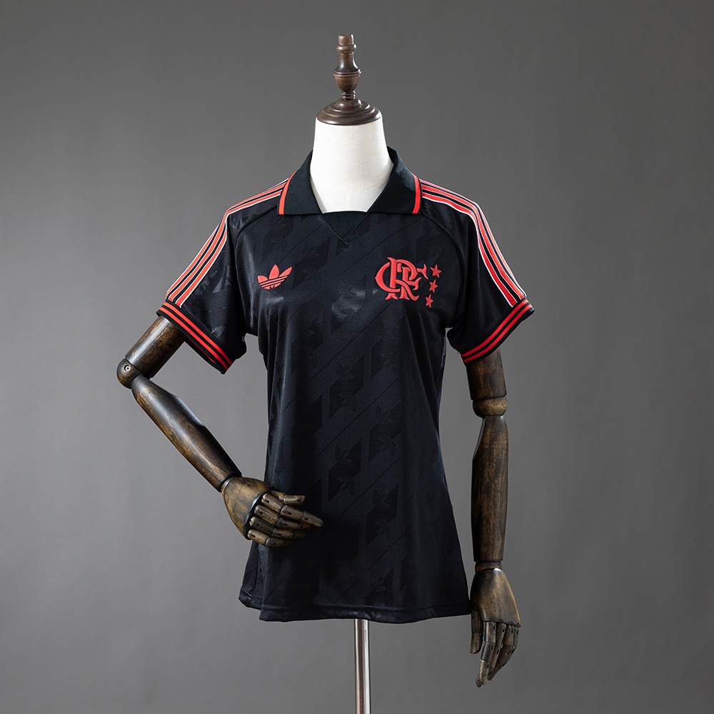 JER-10871_1 Flamengo 25/26 Lifestyler Retro - Black Women's Jersey - 图片 1