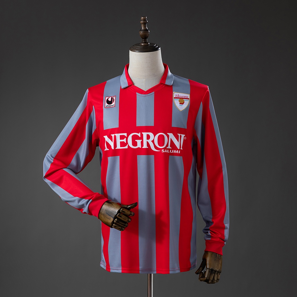 JER-11066_1 Cremonese 95/96 Home Retro Long Sleeve Jersey - 图片 1