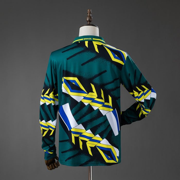 Brazil 96/97 Goalkeeper Retro Long Sleeve Jersey - 图片 2