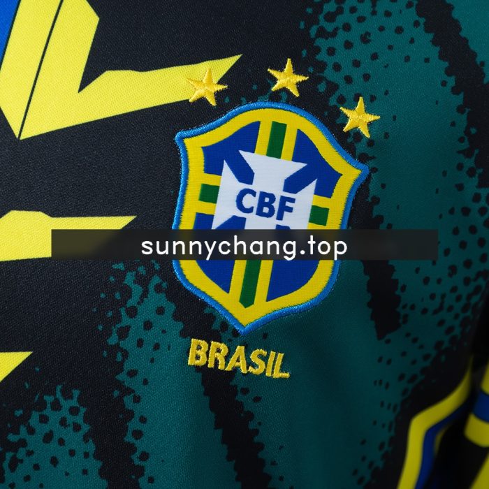 Brazil 96/97 Goalkeeper Retro Long Sleeve Jersey - 图片 5