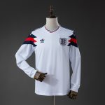 England 1990 Home Retro Long Sleeve Jersey