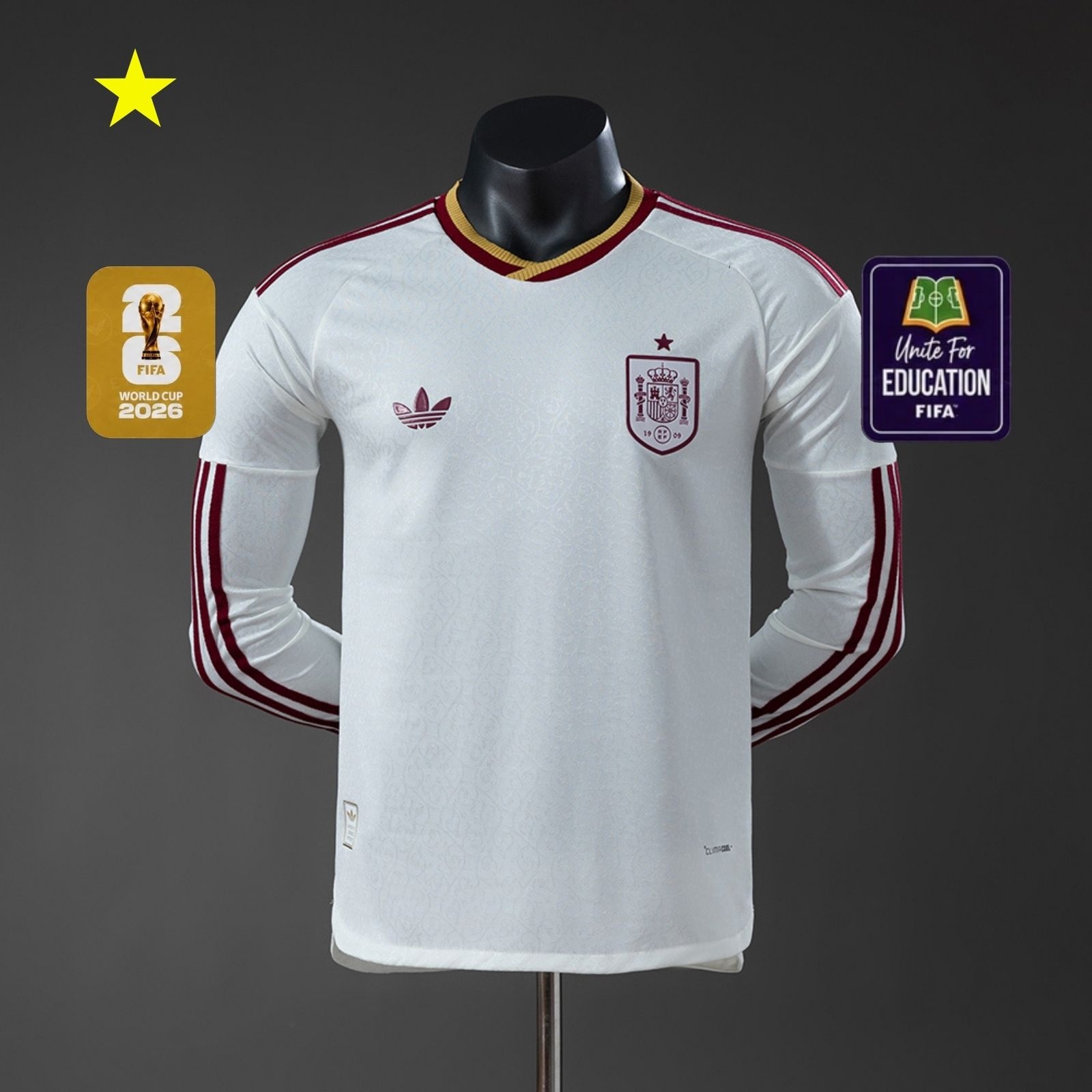 JER-11074_1 Spain 2026 Away Long Sleeve Jersey - 图片 1